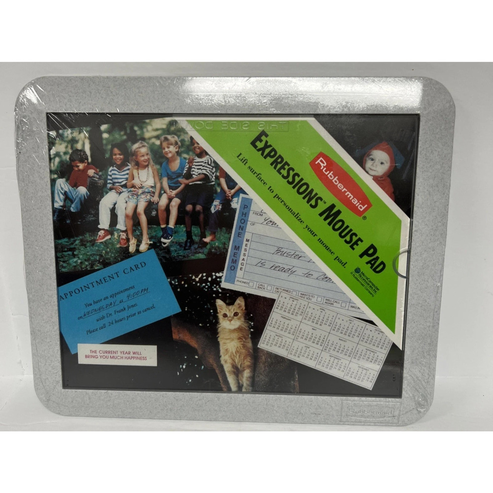 Rubbermaid Expressions Mouse Pad, Holds 8x10 Photo, Hard Plastic Non-slip SEALED